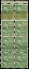 1938, USA PRESIDENTIAL, WASHINGTON 1C, BLOCK PRINTED ON DOUBLE PAPER NH, SC.#804 picture