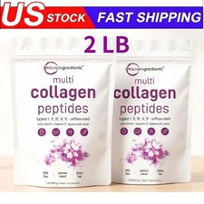 2 PCS Micro Ingredients 2 lb Multi Collagen Peptides Powder – Types I,II,III,V,X picture