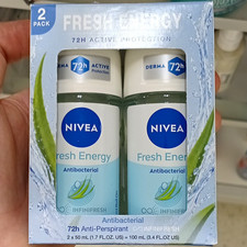 NIVEA Fresh Energy Antibacterial 72H Roll-On Antiperspirant 2x50 mL picture