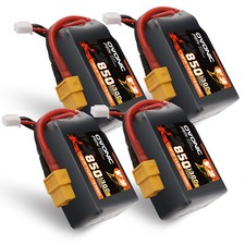4X Ovonic 4S Lipo Battery 14.8V 850mAh 130C for 100-180mm FPV Quad Racing Drone picture