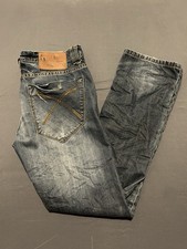 Vintage Akoo Jeans Mens 34x33 Blue Baggy Distressed Denim Straight Leg Y2K picture