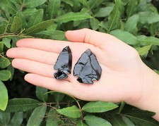 Black Obsidian Arrowheads, Black Obsidian Crystals, Stone Arrowhead picture
