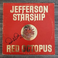 David Freiberg Signed Jefferson Starship -Red Octopus Vinyl Record RAD picture