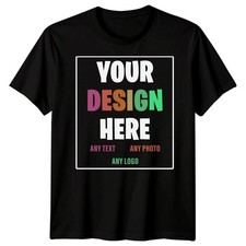 Custom Personalized T-Shirt - Your Design Here - Any Text Photo Logo Unisex Tee picture