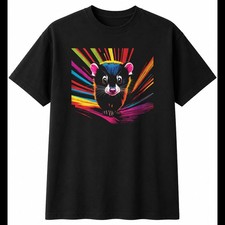 Polecat Portrait Wildlife Mens T-Shirt Black 100% Cotton Nature Adults Animal picture
