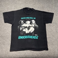 Vintage 1989 The Three Stooges Knuckleheads T-Shirt XL Rare Men’s Black Anvil picture