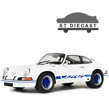 SOLIDO 1973 PORSCHE 911 RSR 1/18 with BLUE CARRERA STRIPES WHITE S1801119 picture