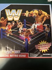 WWE Mattel Wrestlemania Official Retro Wrestling Ring 2023 New in box picture