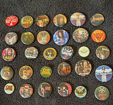 Vintage 1980s Heavy Metal Pinback Lot 30 Ozzy Motley Crue Judas Priest WASP picture