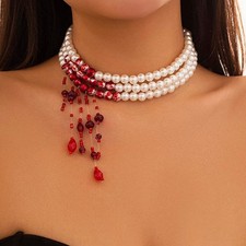 Multilayer Vintage Red Blood Pattern Imitation picture