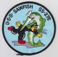 Vintage USS Sawfish SS-276 Submarine Patch Insignia WW2 Veteran Service REPRO picture