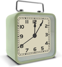 Rohome Small Alarm Clock, Retro Silent Quartz Movement with Night Light, Decorat picture