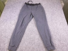 Lululemon Jogger Pants Mens Medium Gray Textured Knit Elastic Waist Cuffed picture