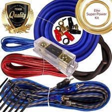 WAR ZONE ELITE 6500 WATTS 4 Gauge Car Amplifier Installation Wiring Kit Amp 4 Ga picture