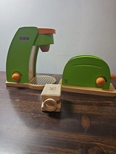 HAPE Barista Coffee Maker & Toaster Quality Wood Toy Wooden Green Eco picture