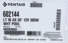 Pentair 602144 Swimming Pool Light 12V 300W 50FT Cord White Light Silver picture
