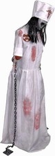 Life-Size 5.2-Ft Animatronic Convulsing Nurse by Tekky Halloween Decoration with picture