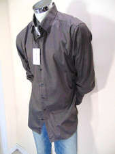 Eton Dress Shirt Men 18.5 / 47 Brown 3XL Cotton Contemporary Oxford Button Down picture
