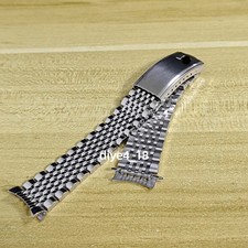 Vintage 18mm 19mm 20mm Beads Of Rice Curved End Watch Band Strap For Omega picture