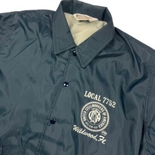 VTG West Wind Men’s UWA Snap Button Lined Windbreaker Jacket Blue • Large picture