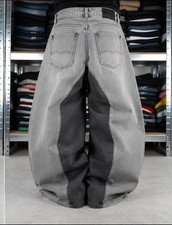 Custom Baggy Jeans Wide Leg American Hip Hop Rap Style y2K Vintage Color picture