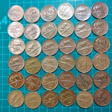 South African Old Coins 36 Bronze Wildebeest Collection, Vintage, As-Is picture