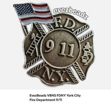 EvezBeadz VBNS FDNY York City Fire Department 9/11 Commemorative Lapel Pin  picture