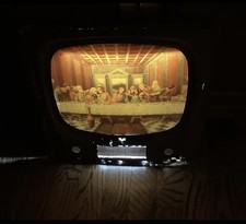  Folk Art Catholic Modern Art Sculpture Illuminated Hologram Oddities picture