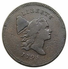 1795 Liberty Cap Half Cent, Plain Edge, No Pole, C-6a picture