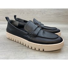 Vionic Uptown Black Leather Penny Loafers Platform Lug Sole Shoes Women's 8 picture