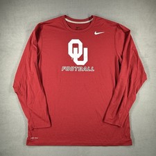Nike Oklahoma Sooners Football OU Mens XL Long Sleeve T-Shirt Graphic Dri Fit picture