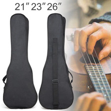 21 / 23 / 26 Inch Portable Ukulele Bag Black Soft Case Monolayer Bag Single Shou picture