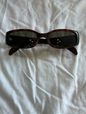 GUESS Muse GU 653 Vintage Y2K Tortoise Rectangle Sunglasses Dark Brown Gray Lens picture