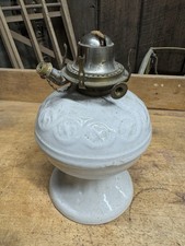 ANTIQUE VINTAGE MONMOUTH WESTERN STONEWARE ILLINOIS KEROSENE LAMP POTTERY picture