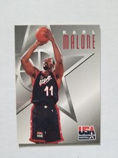 1996 Fleer Skybox Texaco #4 Karl Malone USA Basketball picture