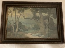 Vintage Marion Kavanaugh Wachtel The Oaks Signed Volchrome Print Framed 16x11 picture
