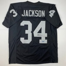 Facsimile Autographed Bo Jackson Oakland Las Vegas Black Jersey Men's XL picture