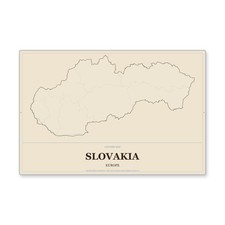 Slovakia Country Map Wall Art Weatherproof Aluminum Sign picture