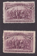MATT'S STAMPS US SCOTT #231 COLUMBIAN EXPO 2-CENT VARIETIES, 1893, MH CV$67.50 picture