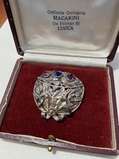 Vintage Hobe Sterling Silver Multiple Stones Brooch Signed 1940s picture