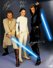Star Wars Triple Signed Natalie Portman Hayden Christensen Ewan |SWAU WITNESS picture