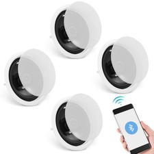 VEVOR 4 PCs 6.5'' Bluetooth Ceiling Speakers 150W Flush Mount in-Wall Speaker picture