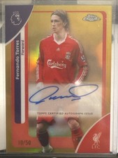 2025-26 Topps Chrome EPL - Fernando Torres Auto Gold Wave /50 - Liverpool picture