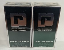 2PC PACO RABANNE POUR HOMME EDT SPRAY 1.7EA FL OZ NIB SEALED 3.4oz TOTAL picture