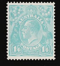 1932 KGV CofA Wmk 1/4 BLUE 