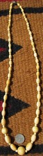 Stunning Chinese Antique 1920s Carved Resin Bead Graduated Beaded Necklace 33