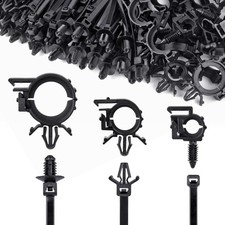 180pcs Nylon Cable Ties with Push Mount Clips for GM Ford Trucks & Cars - Self L picture