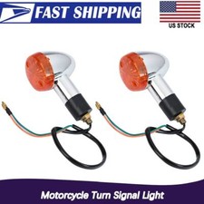 2PCS For Suzuki Boulevard C50 M50 C90 Amber Turn Signal Lights Chrome 20W 12V picture