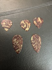 Vintage 5 pc GIBSON Guitar Picks Lot 1940-50s Impressed Straight Lettering Rare picture