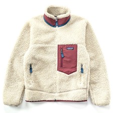 2022 Patagonia Classic Retro-X Fleece Jacket, Natural / Sequoia Red (XS) picture